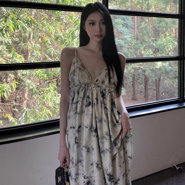 【dress】花柄キャミワンピース Q8319