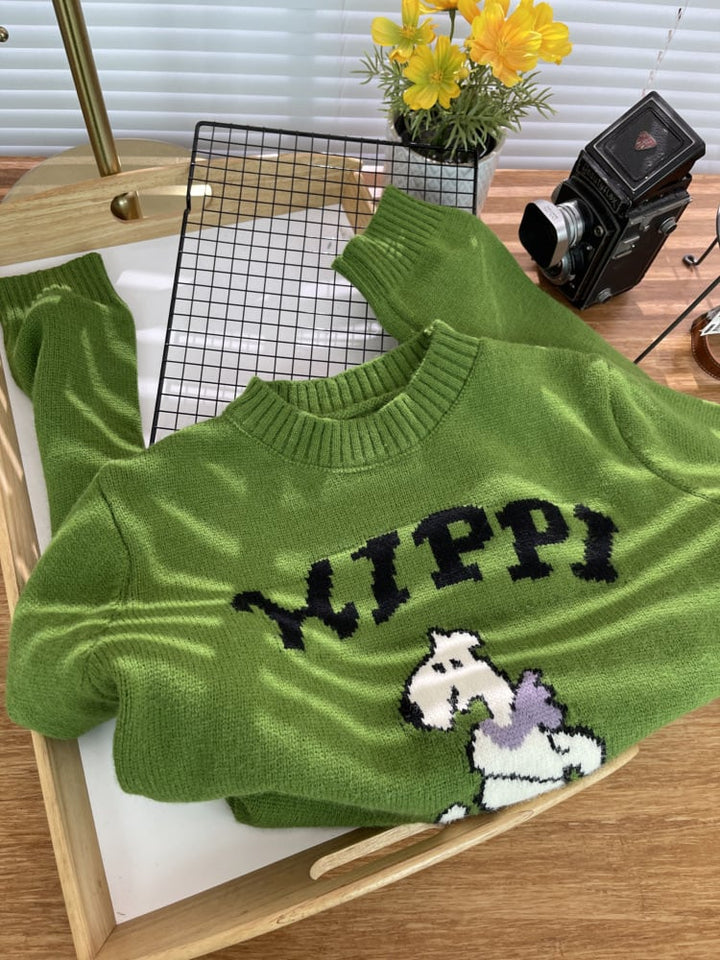 【tops】ジャカードニットセーター　M26686