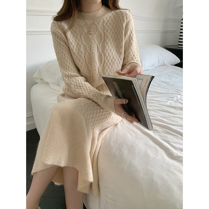 【dress】今季マストバイニットワンピースゆったり　M17657