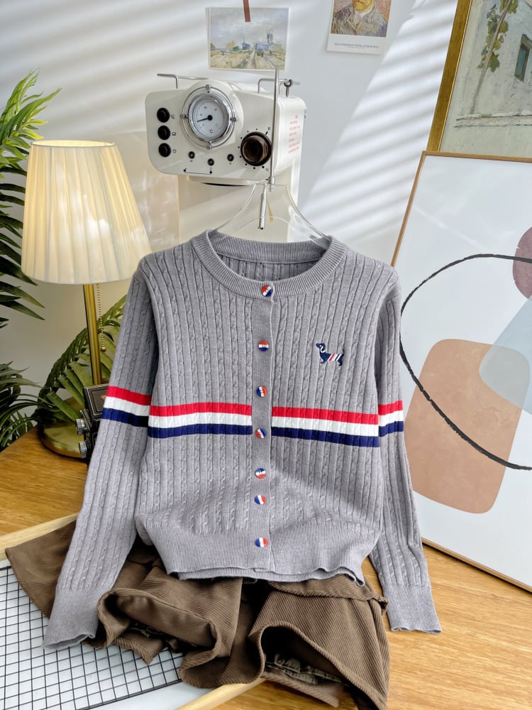 【outer】犬刺繍カーディガン     N2821