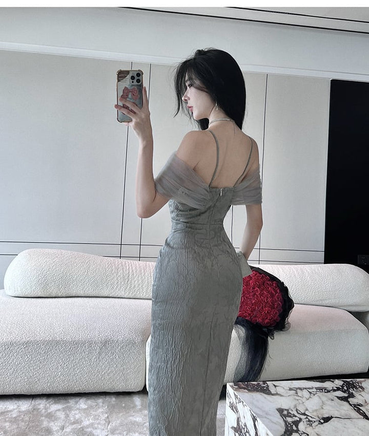 【dress】高級感 chicエレガントデートワンピースオシャレ　M17063