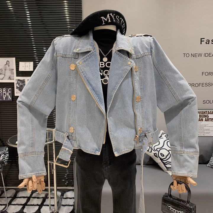 【outer】ファーデニムジャケット　M19108