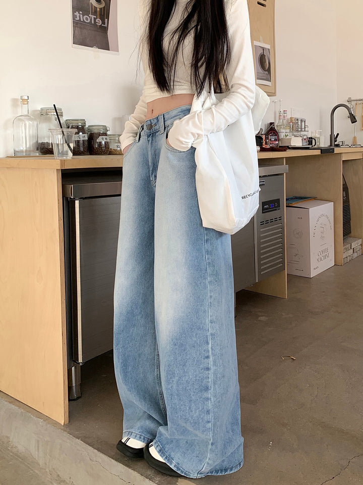 【bottoms】デニムワイドパンツ　M29496