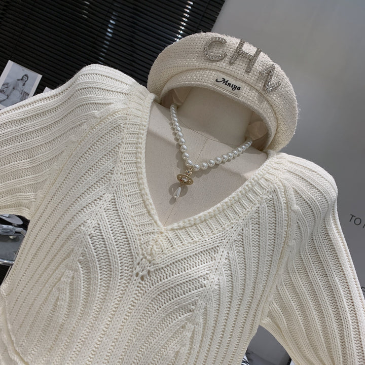 【tops】ファーニットセーター　M28442
