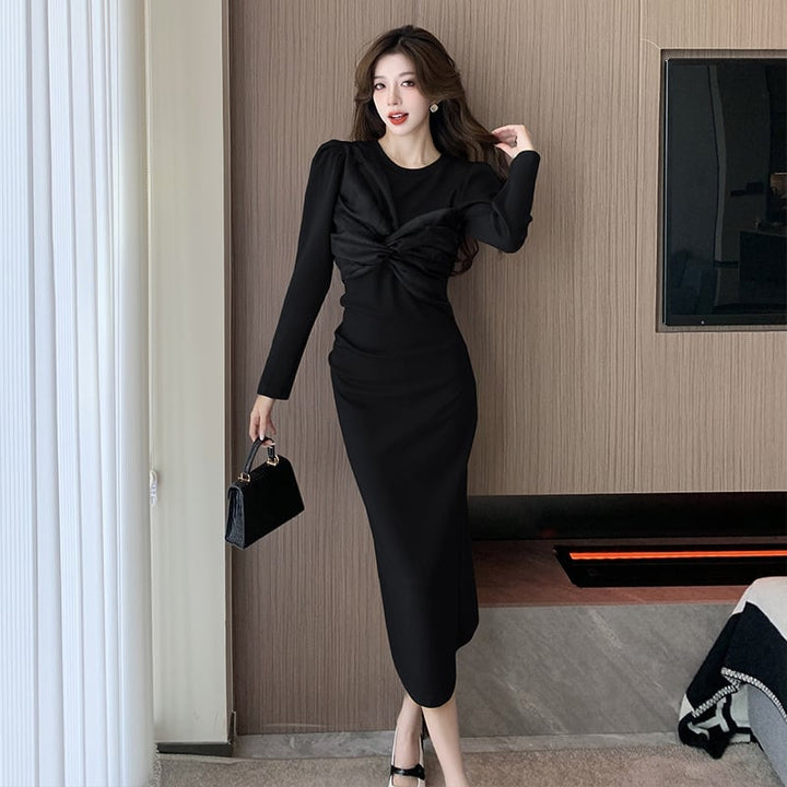 【dress】リボン付きデートワンピース　M18186