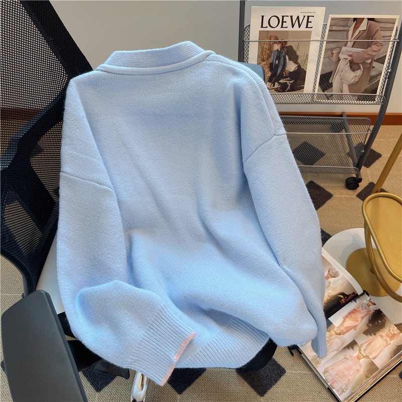 【outer】Vネックニットカーデ　M18388