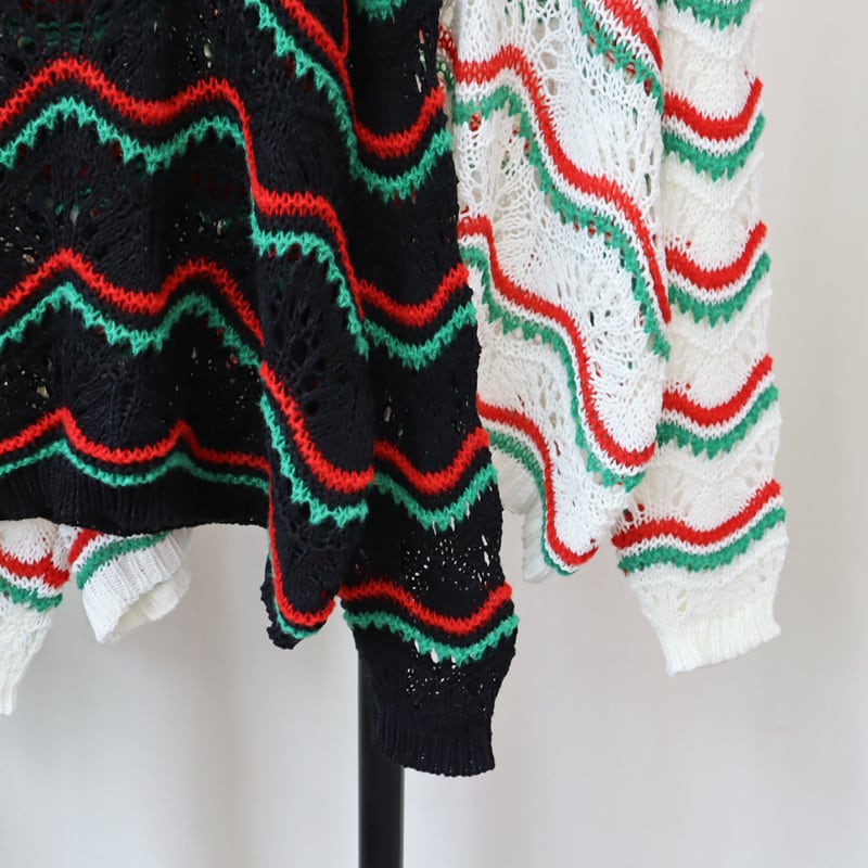 【tops】カットワークニットセーター　M26707