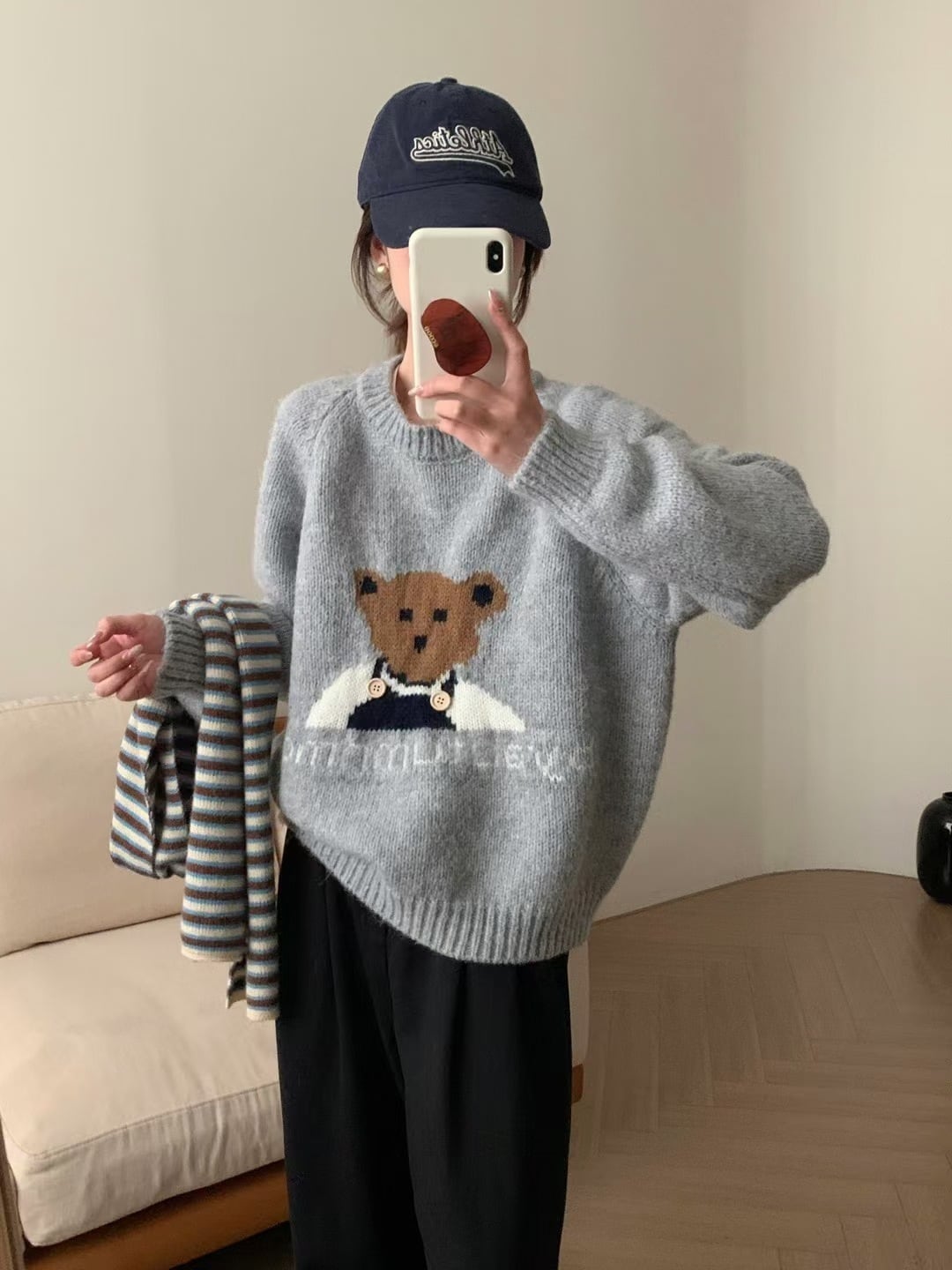 【tops】クルーネックニットセーター　M26938