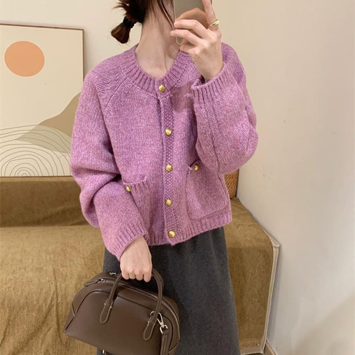 【outer】クルーネックニットカーデ　M26554