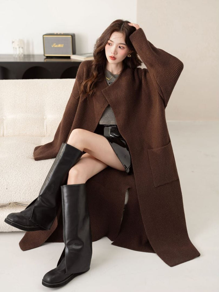 【outer】ロング丈ニットカーデ　M26713