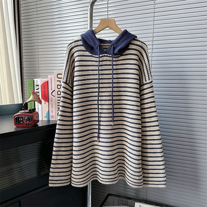 【tops】ボーダー柄ニットセーター　M18932