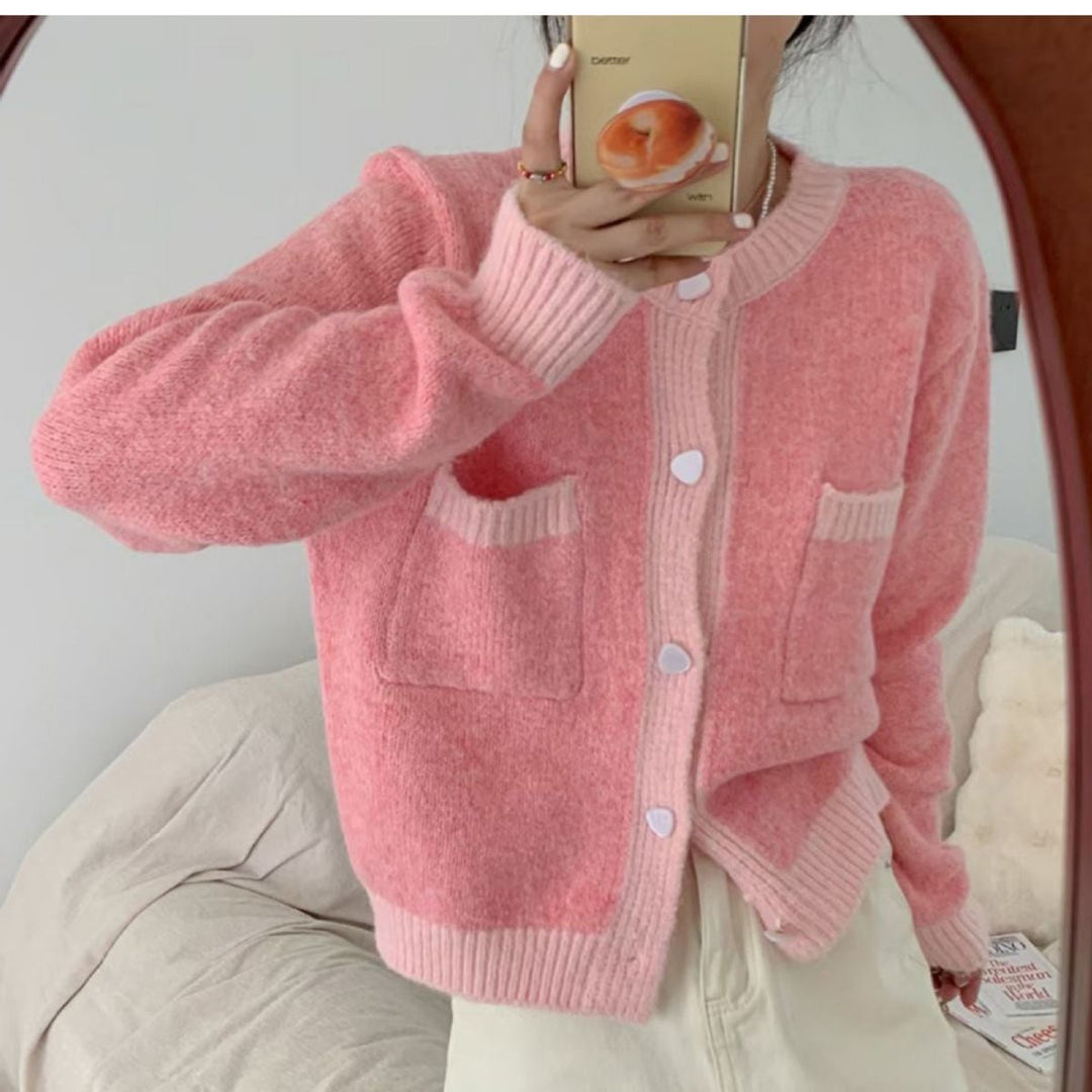 【outer】クルーネックニットカーデ　M17985