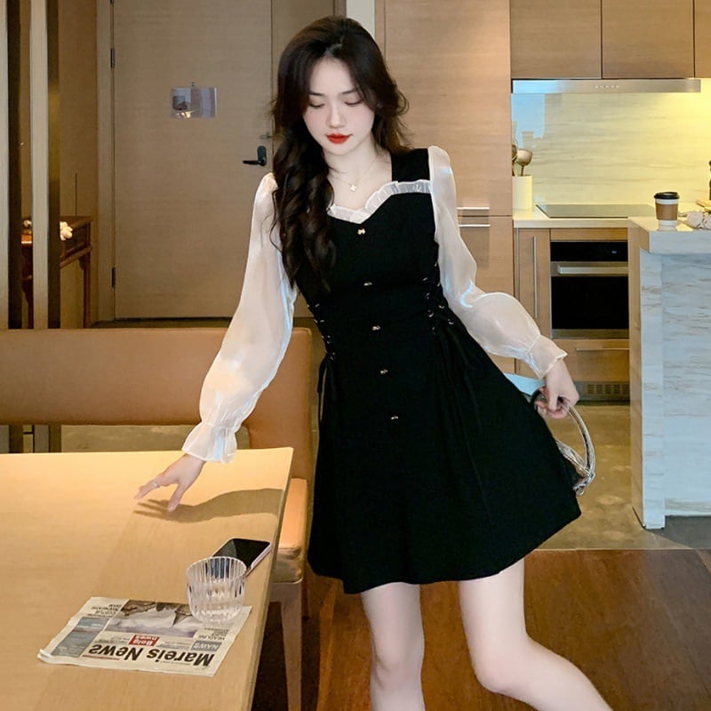 【dress】女性力を高める～切り替えデートワンピース　M17086