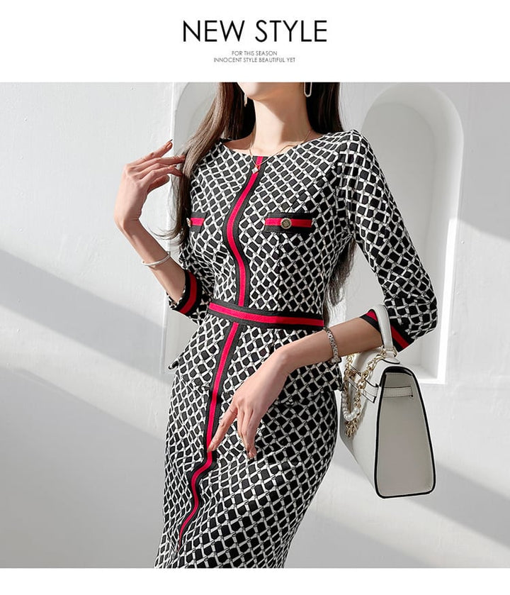 【dress】プリントワンピース　M24908