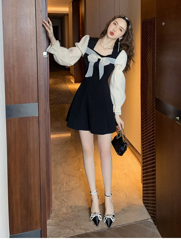 【dress】大人らしい エレガント切り替えデートワンピース　M17360