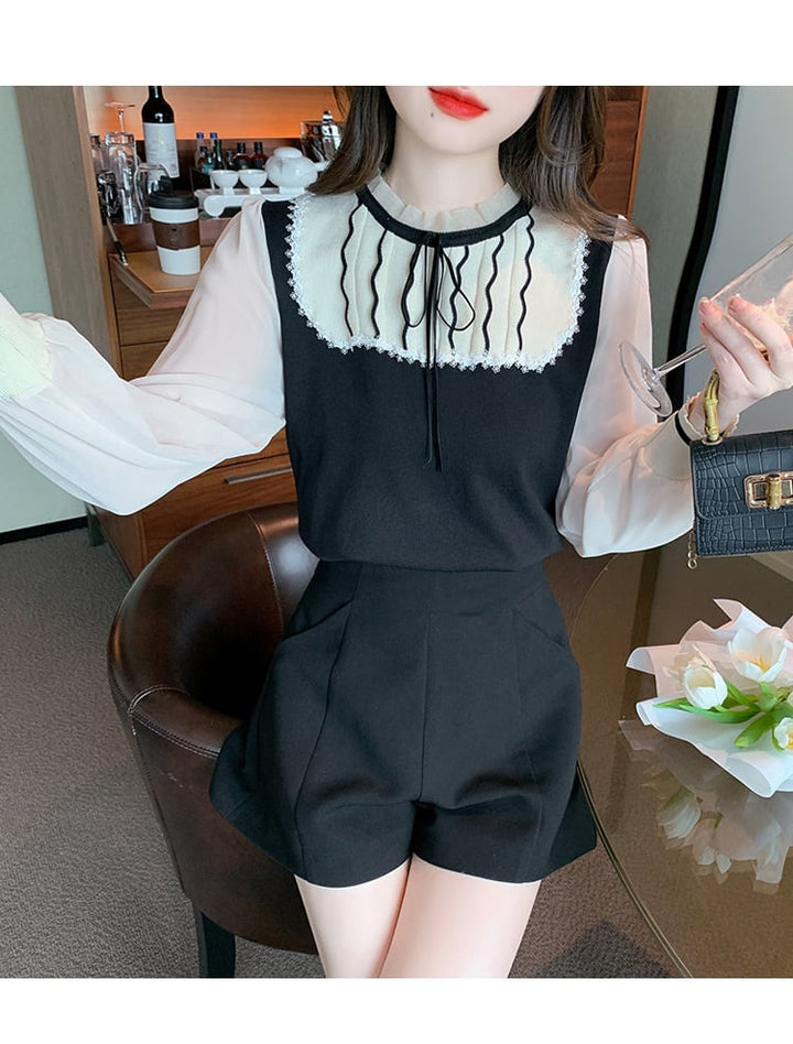 【tops】チュールシャツトップス　M20997