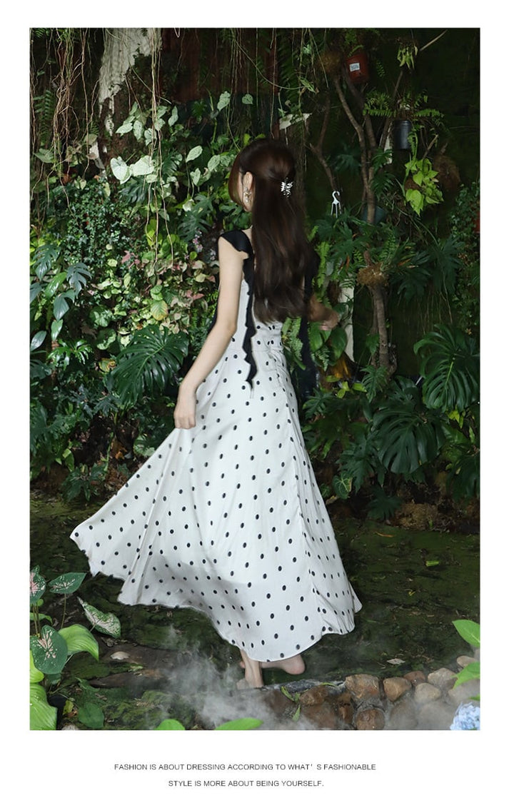 【dress】ドット柄キャミワンピース　M24759