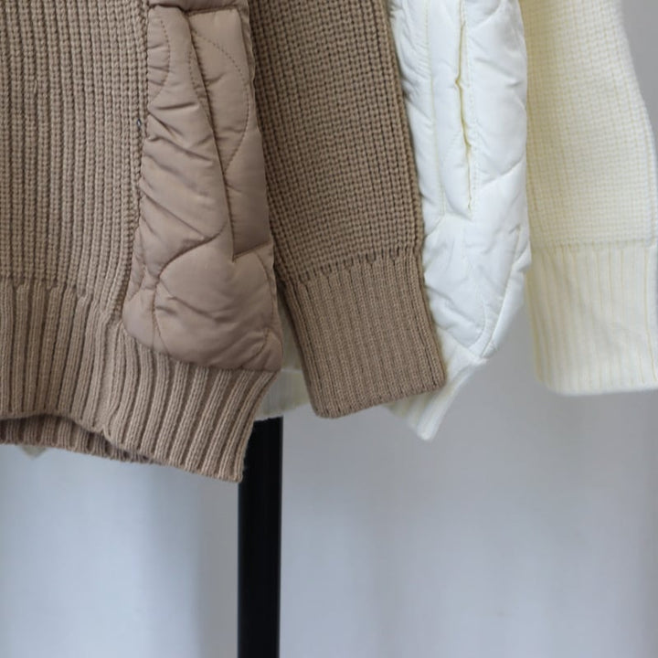 【outer】ファスナー切り替えニットカーデ　M26293