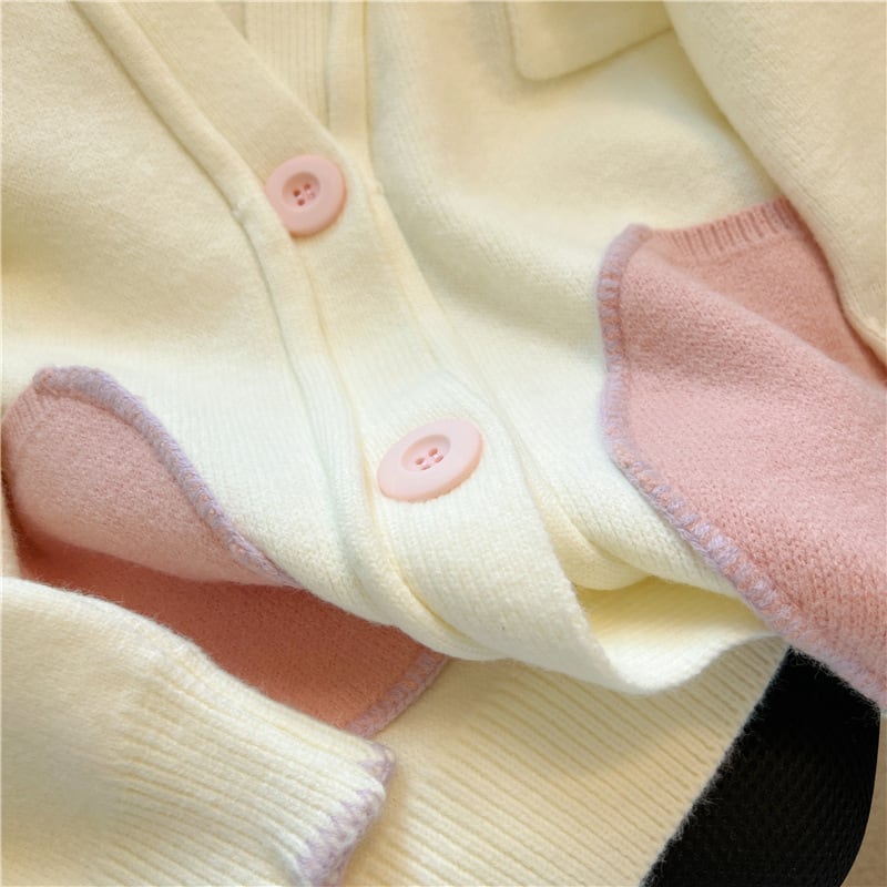 【outer】Vネックニットカーデ　M18388
