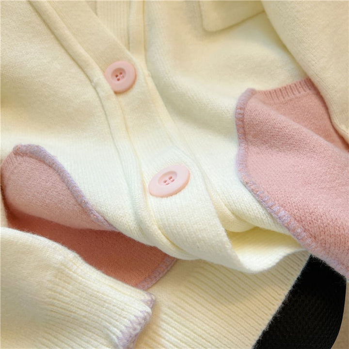 【outer】Vネックニットカーデ　M18388