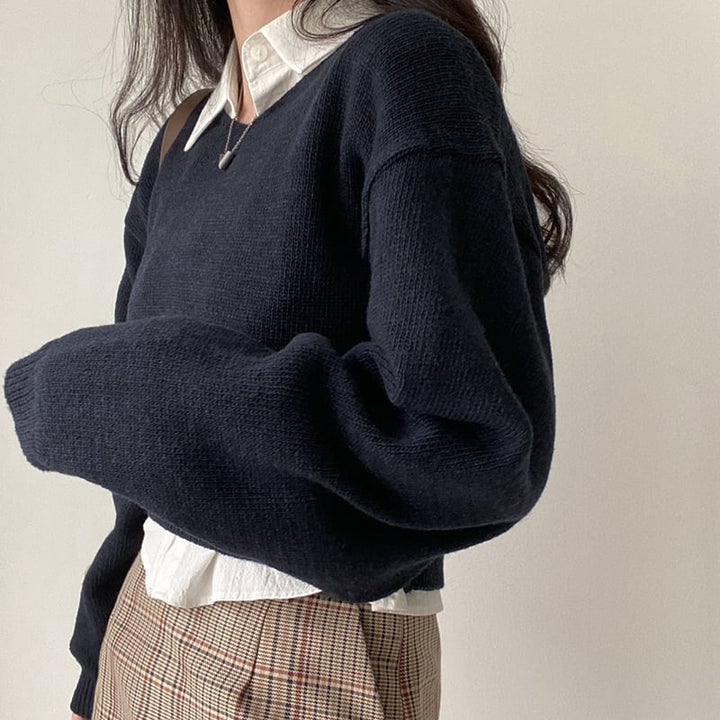 【tops】Vネックニットセーター　M26665