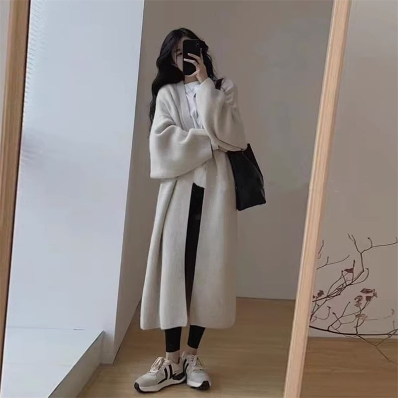 【outer】ロング丈ニットカーデ　M18409