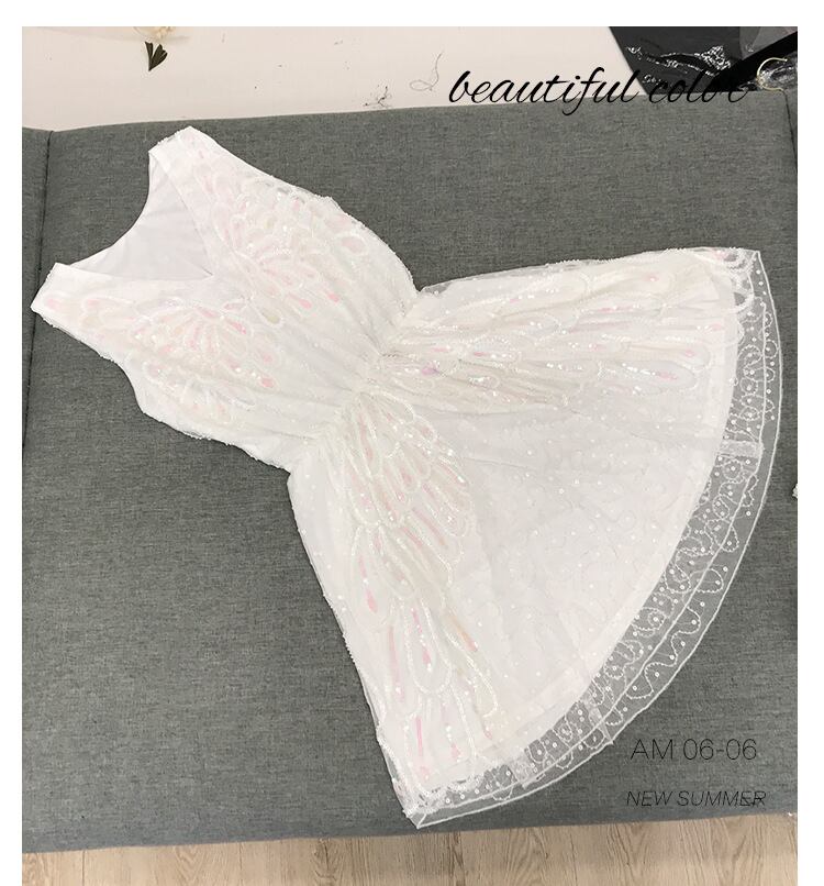 【dress】ノースリーブスパンコールワンピース　M30142