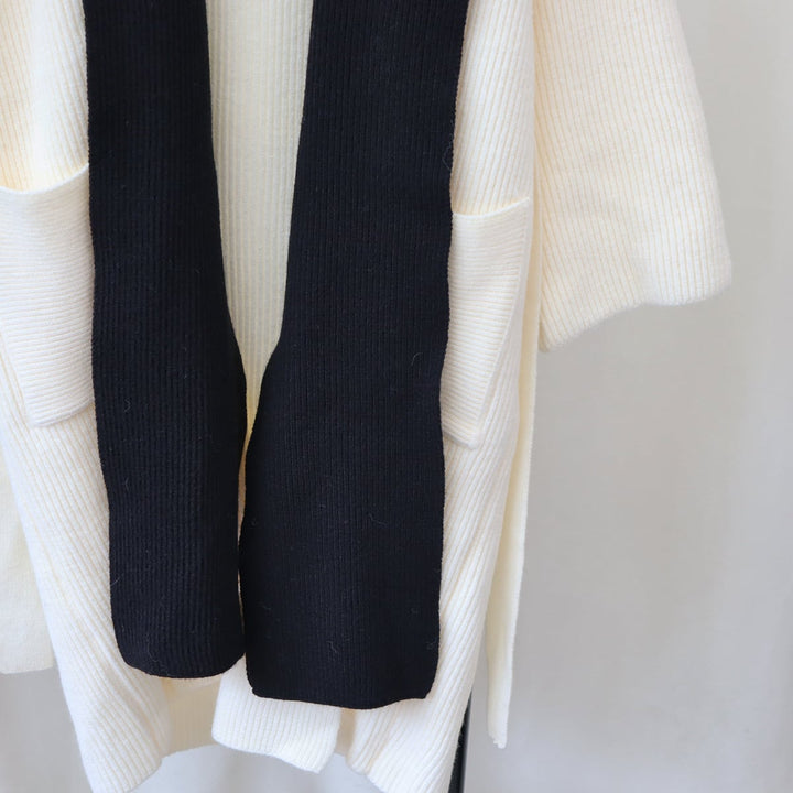 【outer】ドッキングロング丈ニットカーデ　M18270