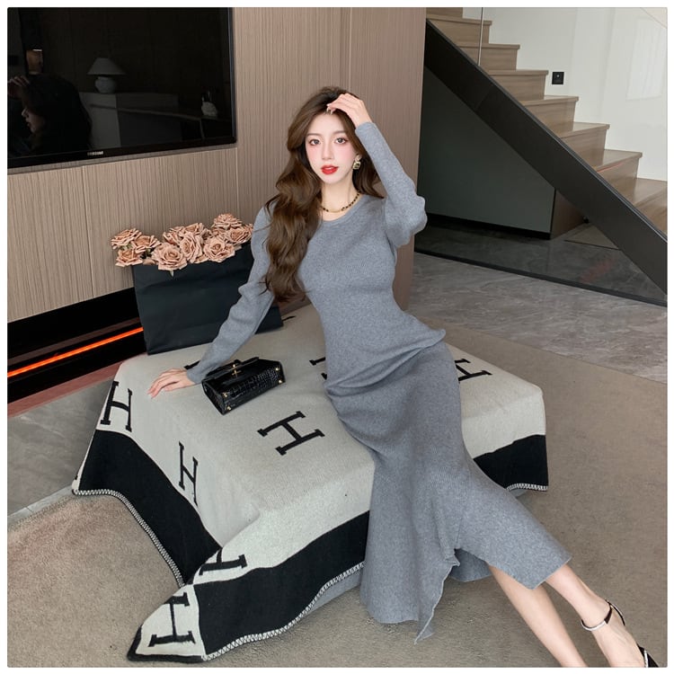 【dress】マーメイドニットワンピース　M18201