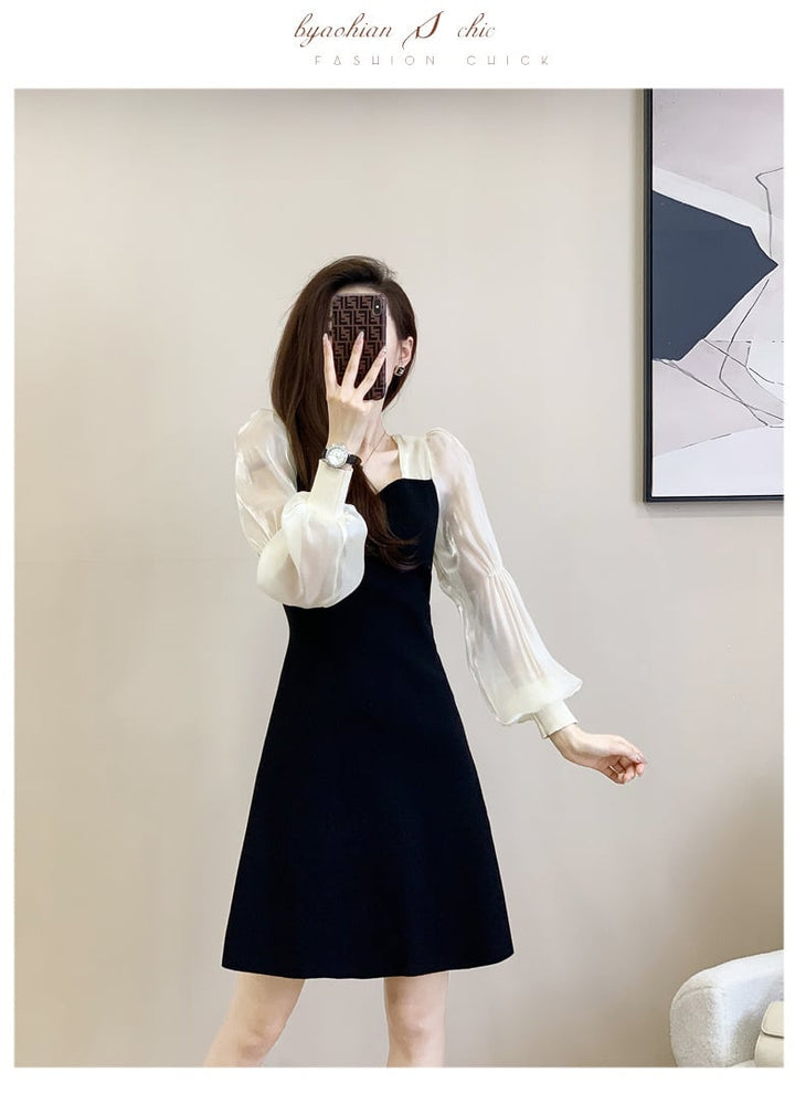 【dress】切り替えワンピース　M25518
