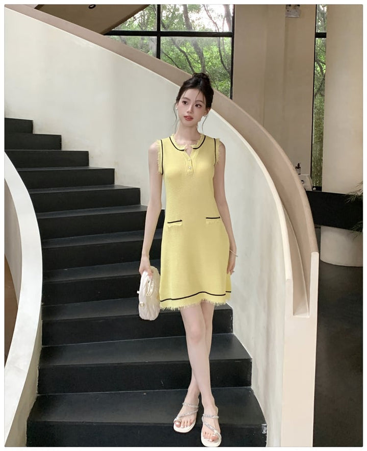 【dress】ノースリーブニットワンピース　M24269