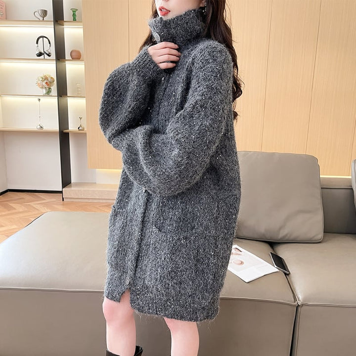 【outer】ロングニットカーディガン Q7191