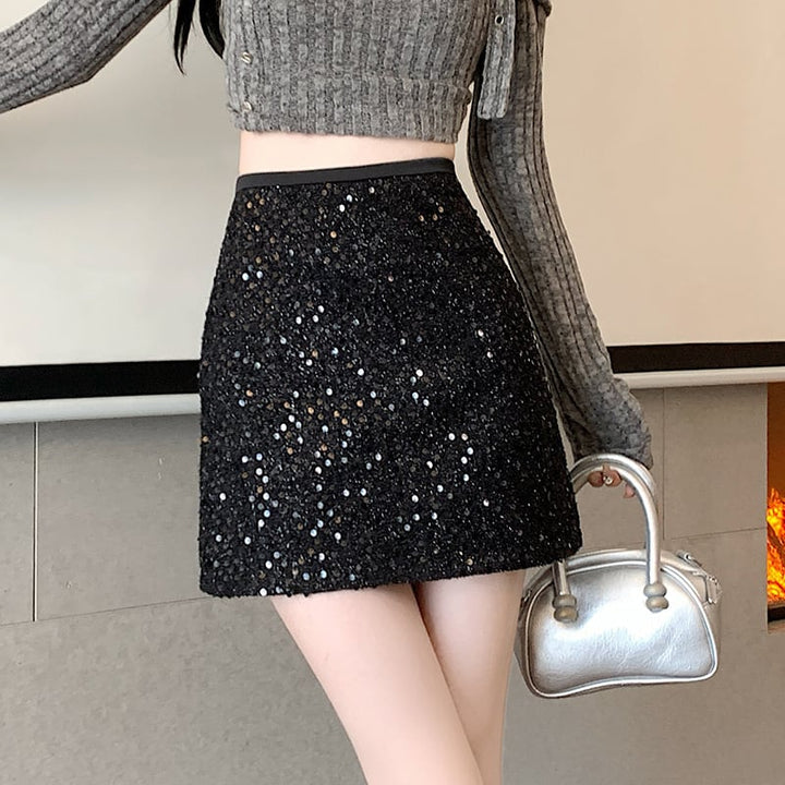 【bottoms】スパンコールスカート　M26148