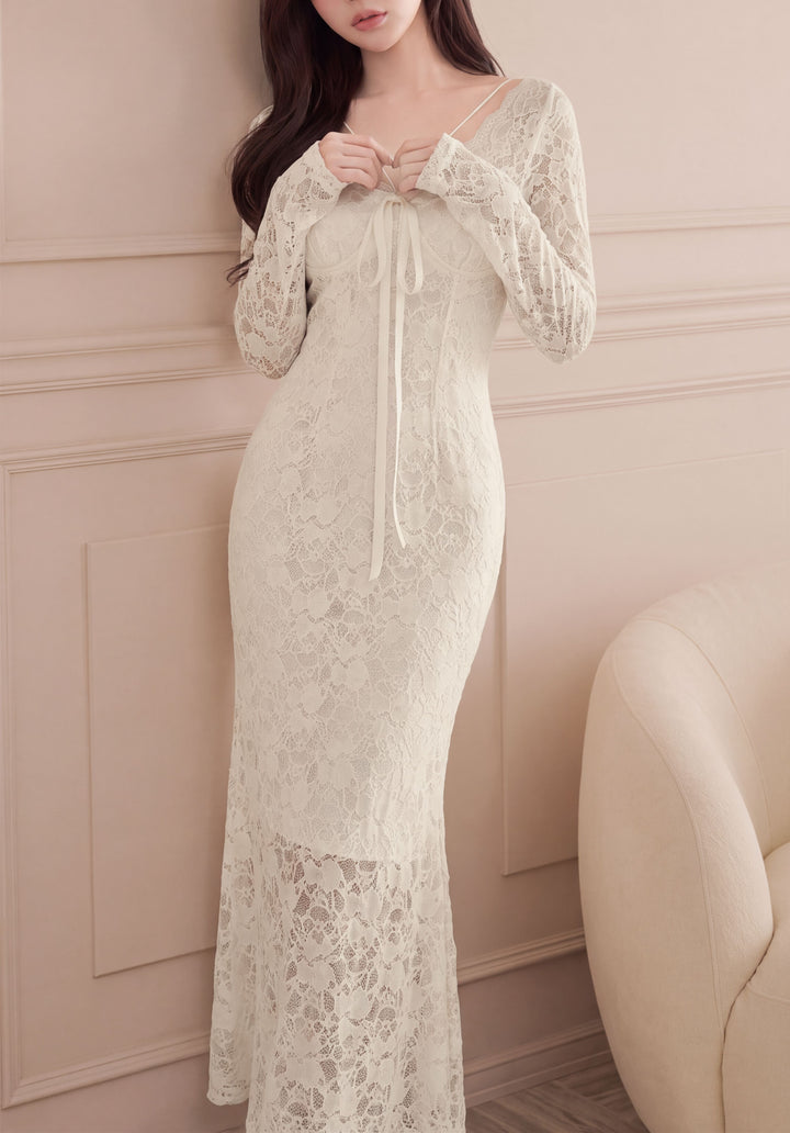 【dress】レースマーメイドワンピース   N3847