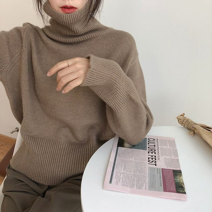 【tops】ハイネックニットプルオーバー　M19163