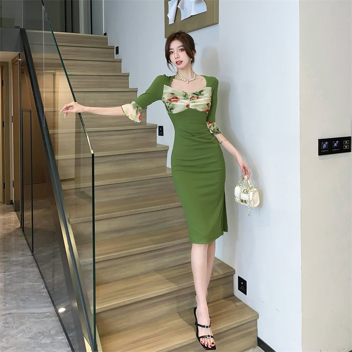【dress】チュールコンビワンピース　M29489