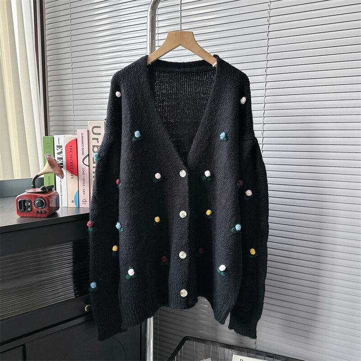 【outer】Vネックニットカーデ　M18550