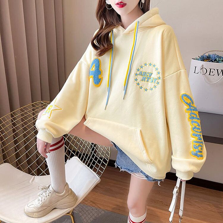 【tops】刺繍フーディーパーカー　M18641