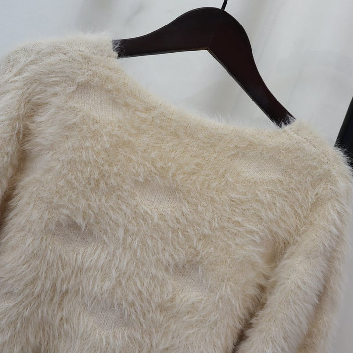 【outer】シャギーニットカーデ　M25433