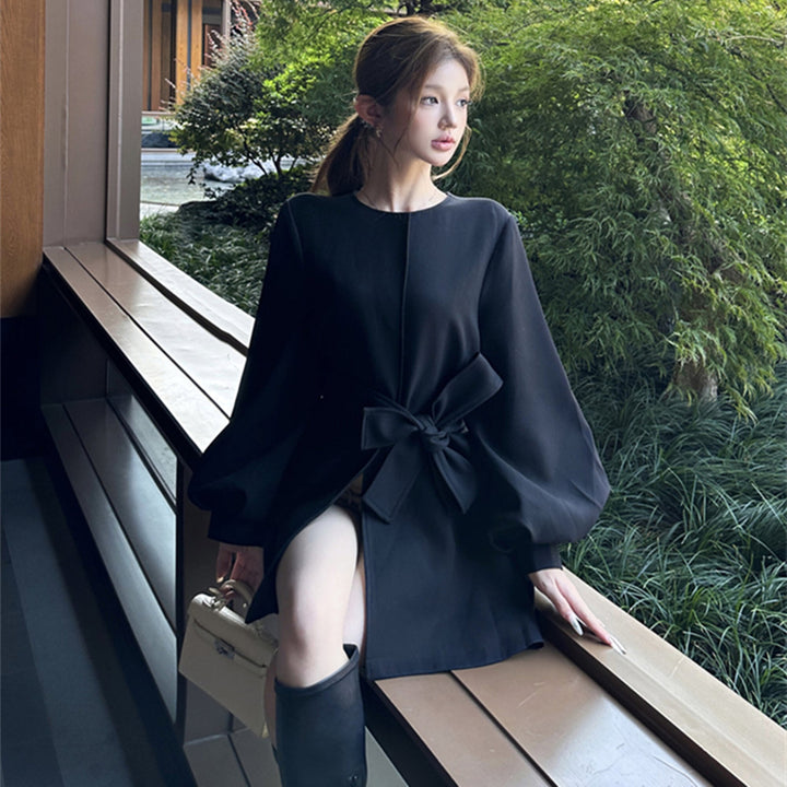 【dress】2WAYノーカラーミニワンピース　N3327