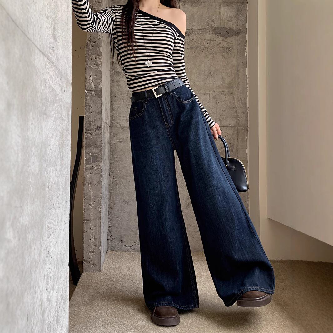 【bottoms】デニムワイドパンツ　M29829