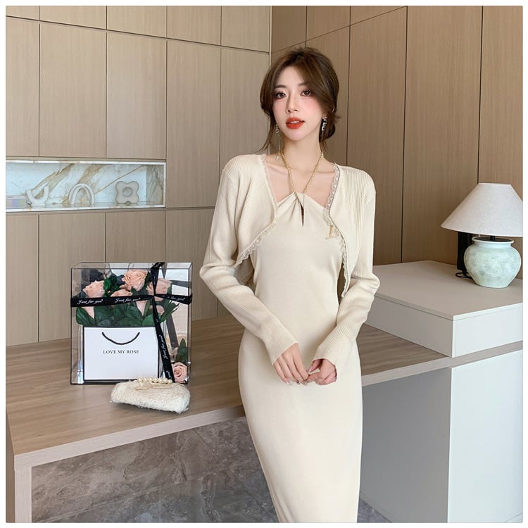 【dress】人気上昇中 chicエレガントセットアップ着瘦せ　M17250