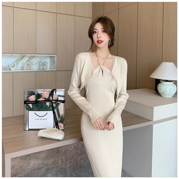【dress】人気上昇中 chicエレガントセットアップ着瘦せ　M17250