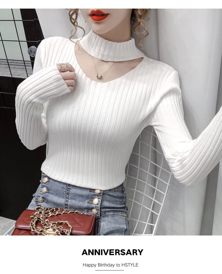 【tops】カットワークニットトップス　M27003