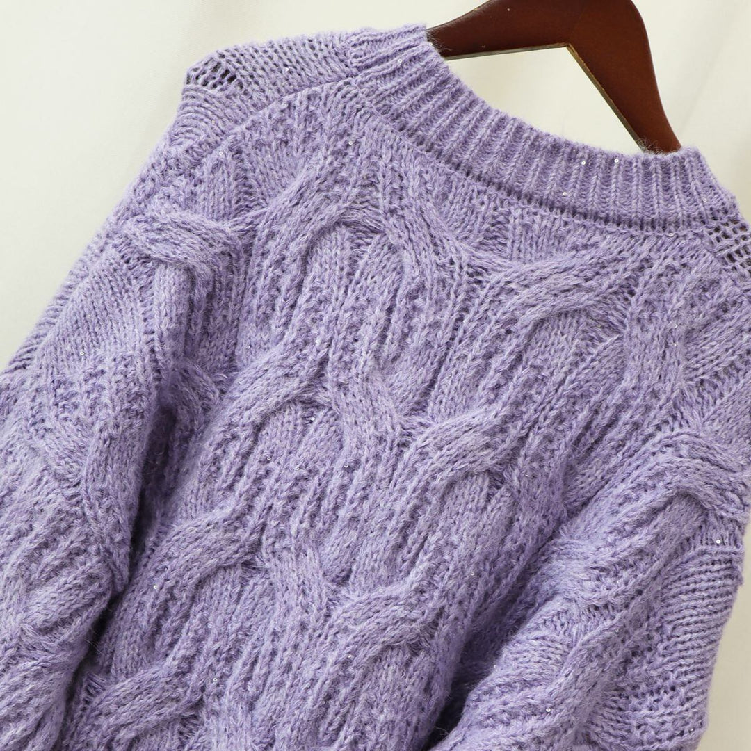【tops】クルーネックニットセーター　M18794