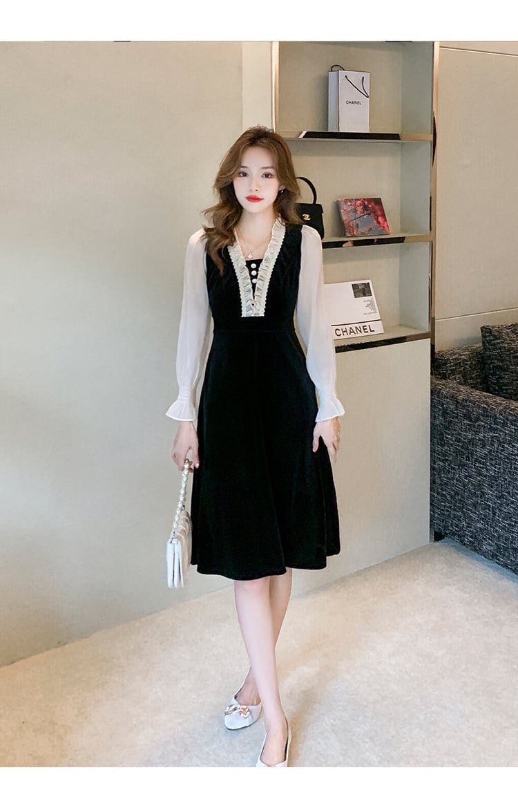 【dress】気質満点 エレガントオシャレデートワンピース　M17392