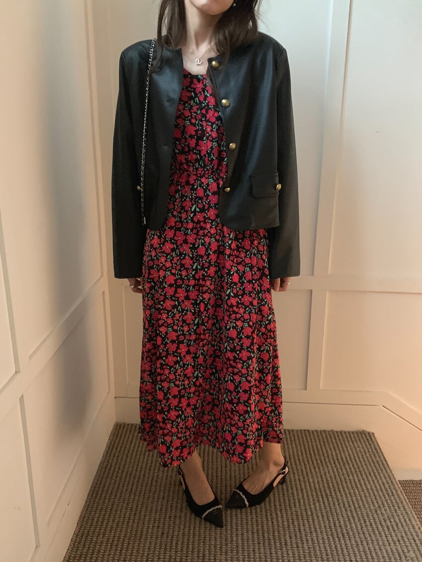 【dress】花柄ワンピース　M25685