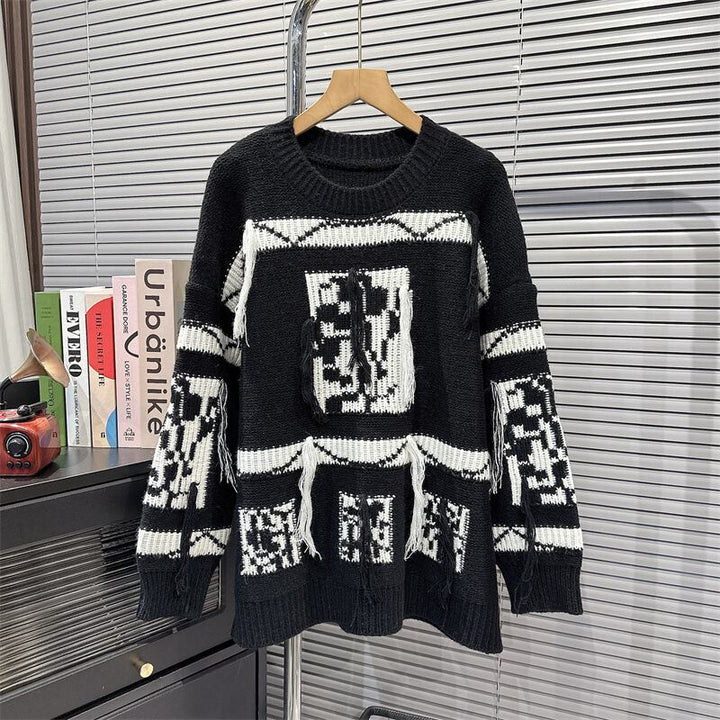 【tops】クルーネックニットセーター　M18993
