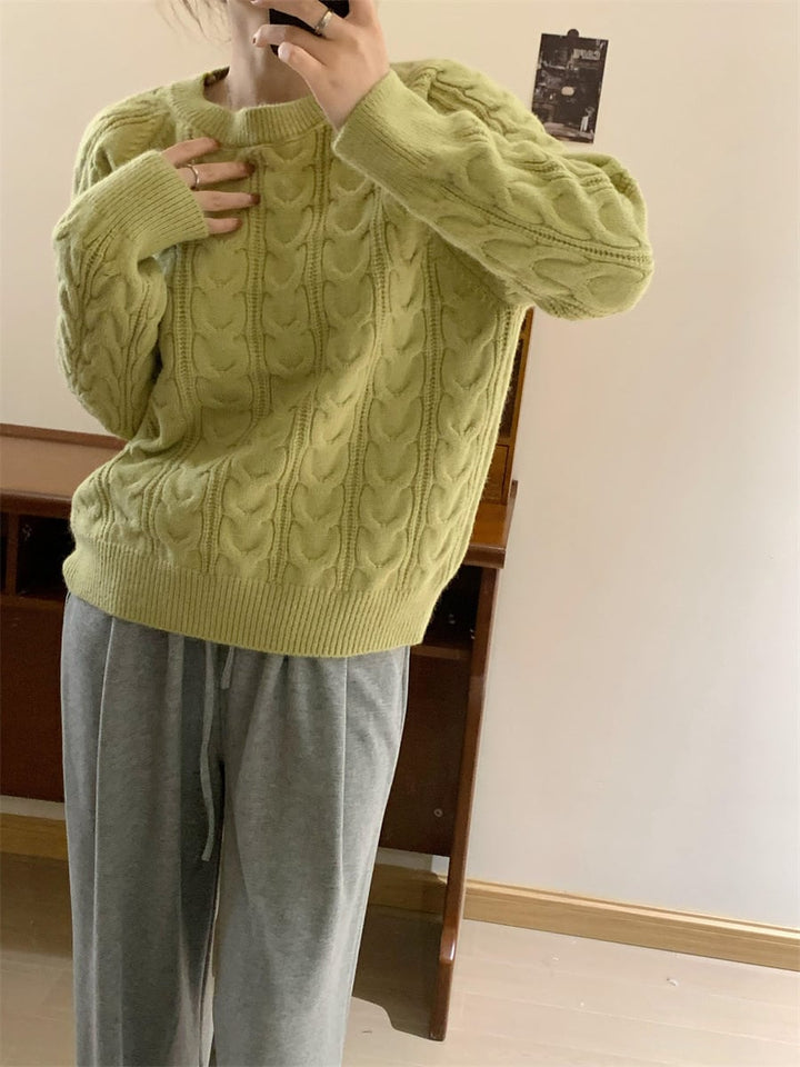 【tops】クルーネックニットセーター　M17980