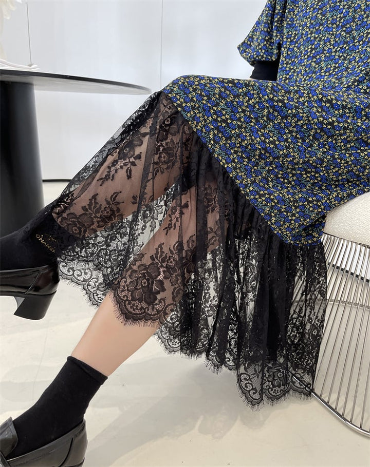 【dress】レース花柄ワンピース　M25158
